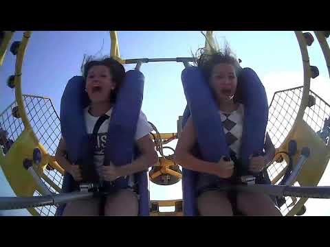 Teen Hit in the Face by Seagull on Amusement Park Ride