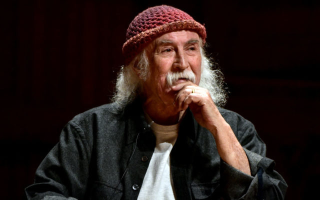 David Crosby speaks at Harvard University's Sanders Theatre in a conversation with Harvard students titled 'Gotta Get Down To It: Conversations With Musician David Crosby' on September 25, 2018 in Cambridge, Massachusetts.